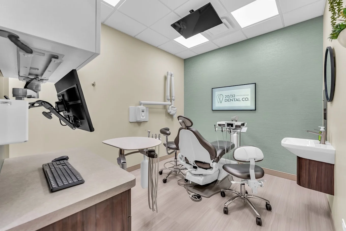 Office interior panoramic view