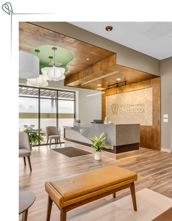 20/32 Dental Co. office interior and reception area